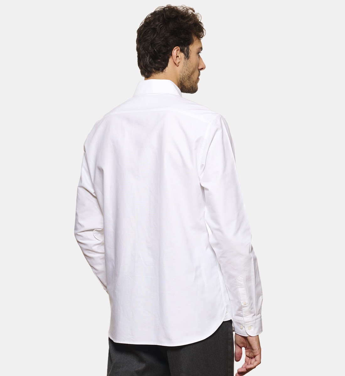 Chemise oxford blanc coupe droite