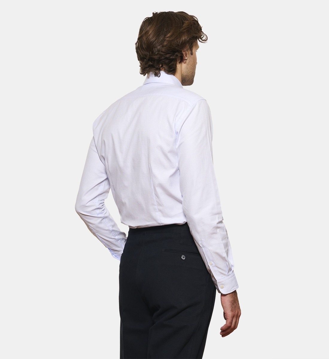 Chemise ciel en panama coupe cintrée