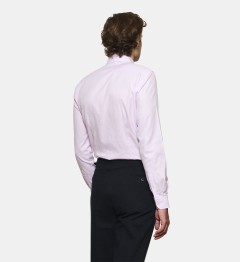 Chemise parme en panama coupe droite