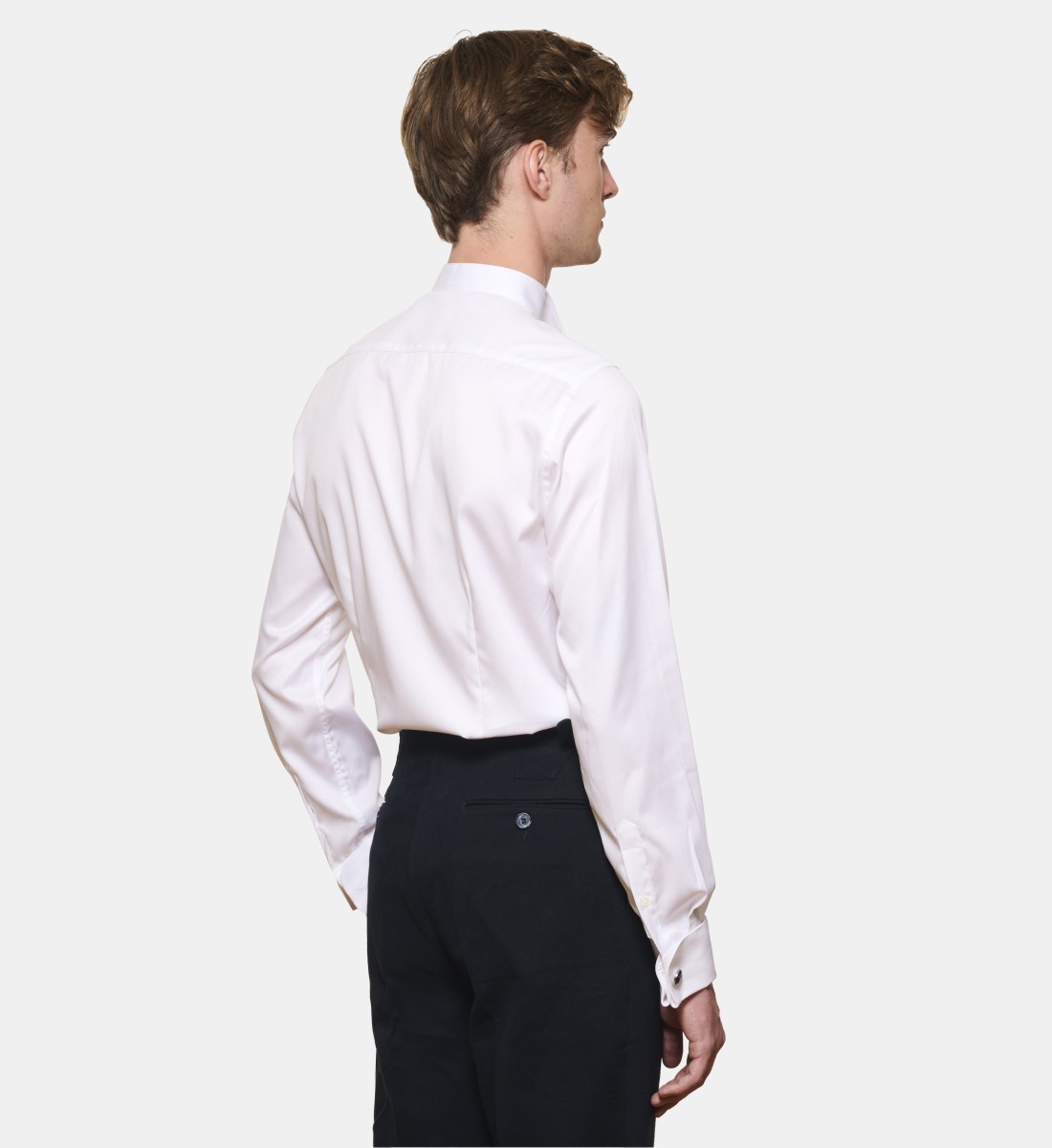 Chemise blanche col cassé coupe droite