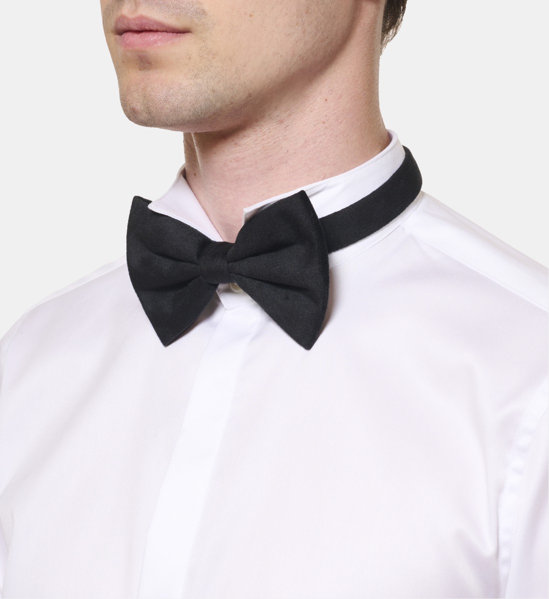 Chemise blanche col cassé coupe droite