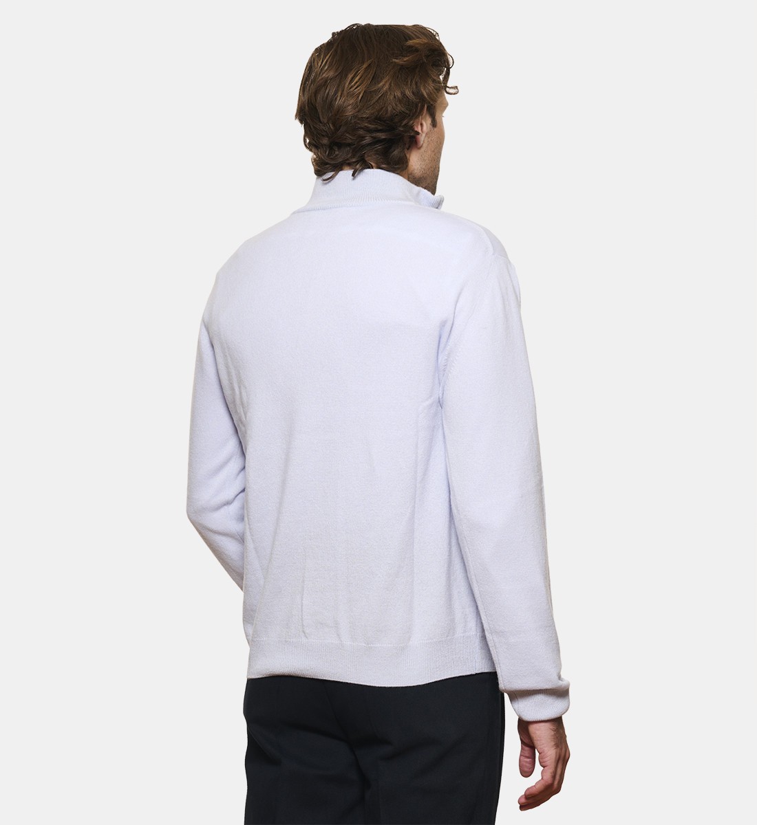 Pull ciel à col zippé en cachemire