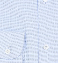 Chemise ciel en panama coupe droite