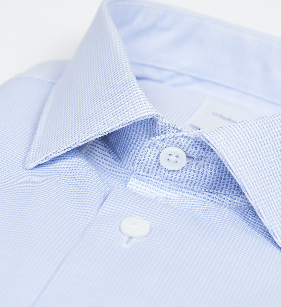 Chemise ciel en panama coupe droite