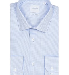 Chemise ciel en panama coupe droite