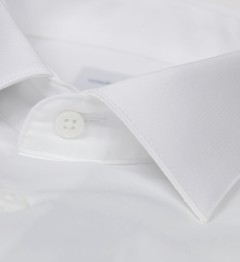 Chemise blanche en twill uni coupe cintrée