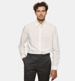 Chemise Damoiseaux à rayures noires fines coupe droite