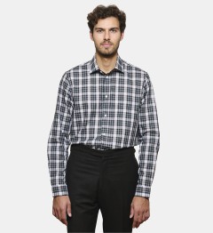 Chemise marron à carreaux
