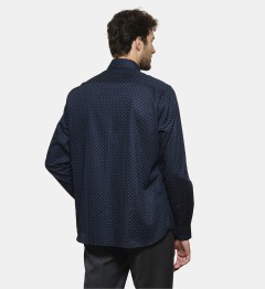 Chemise blanche à motif floral coupe droite