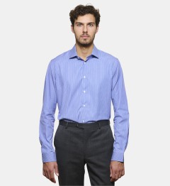 Chemise à rayures bleues