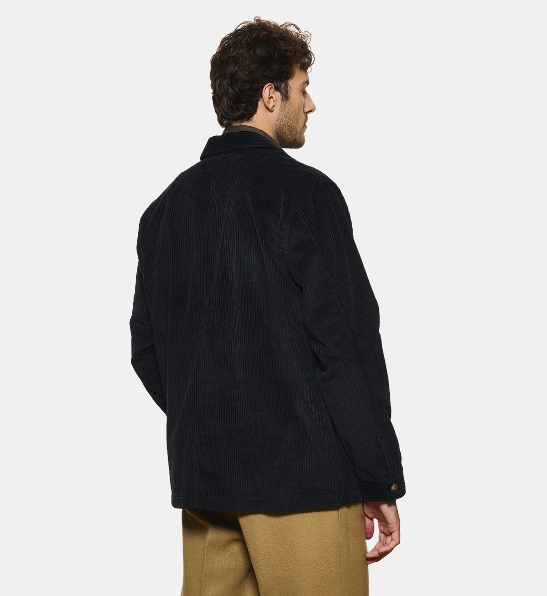 Veste worker en velours marine 100% coton