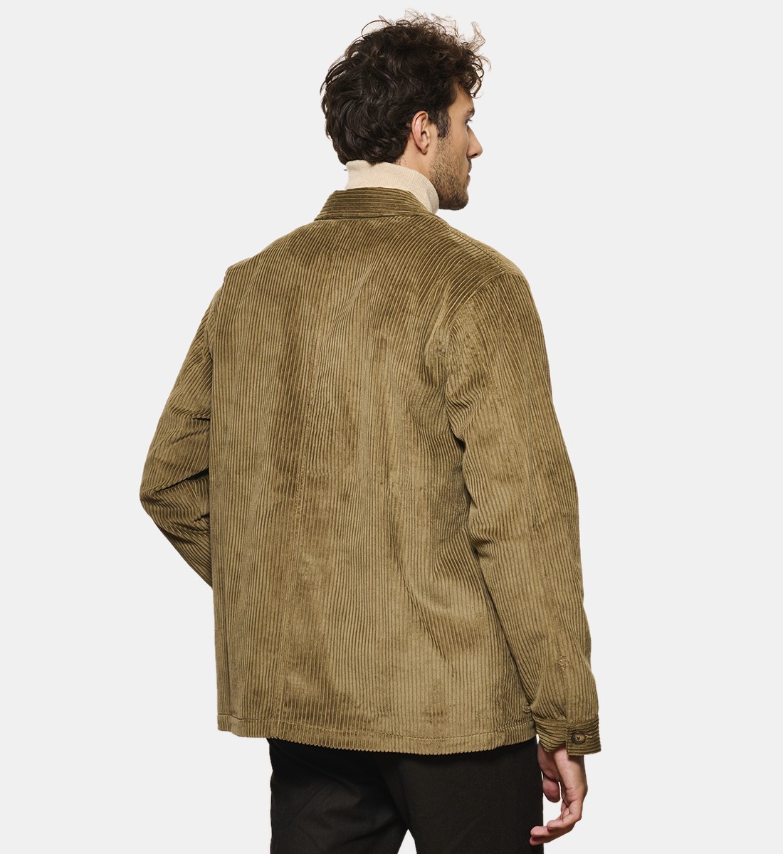 Veste worker en velours taupe 100% coton