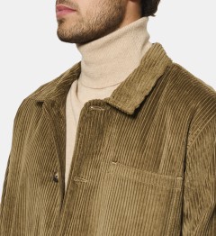 Veste worker en velours taupe 100% coton