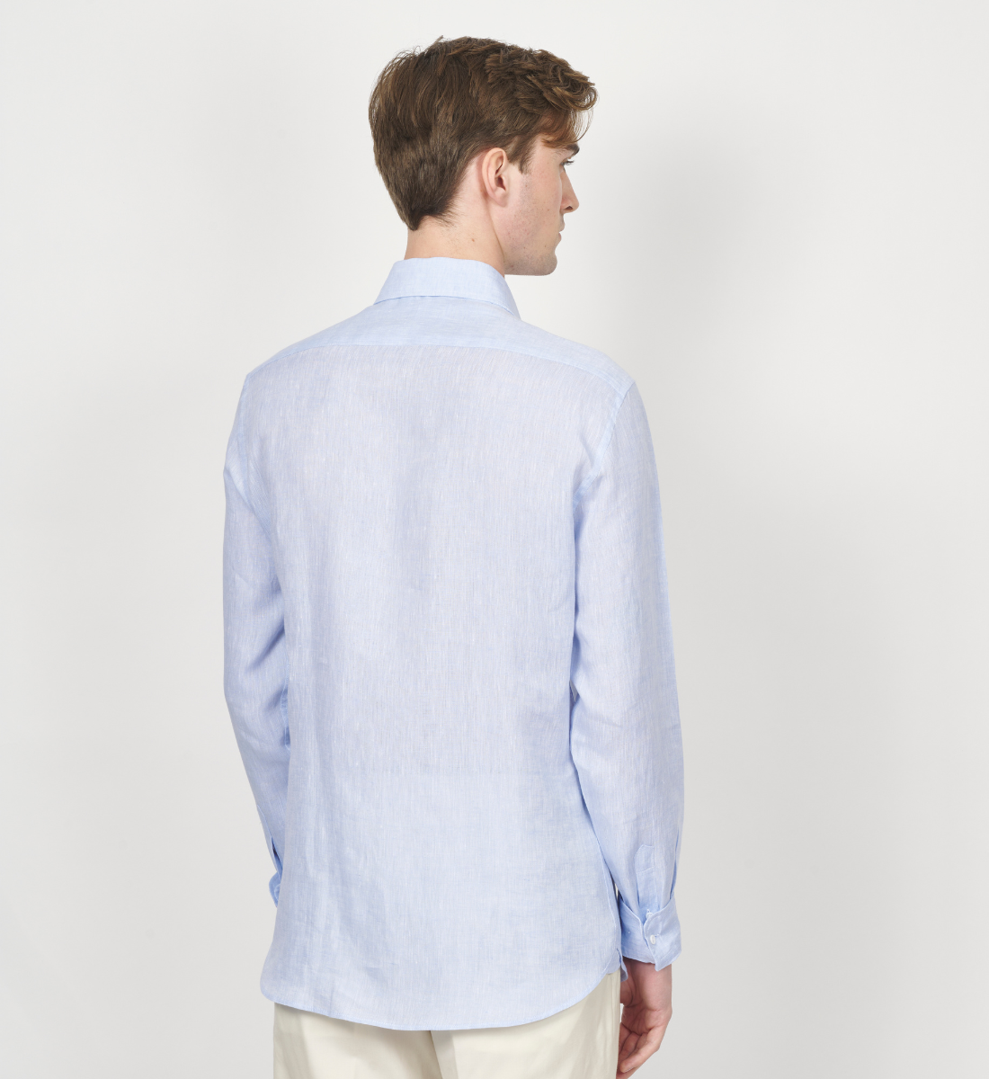 Chemise homme en lin ciel coupe droite