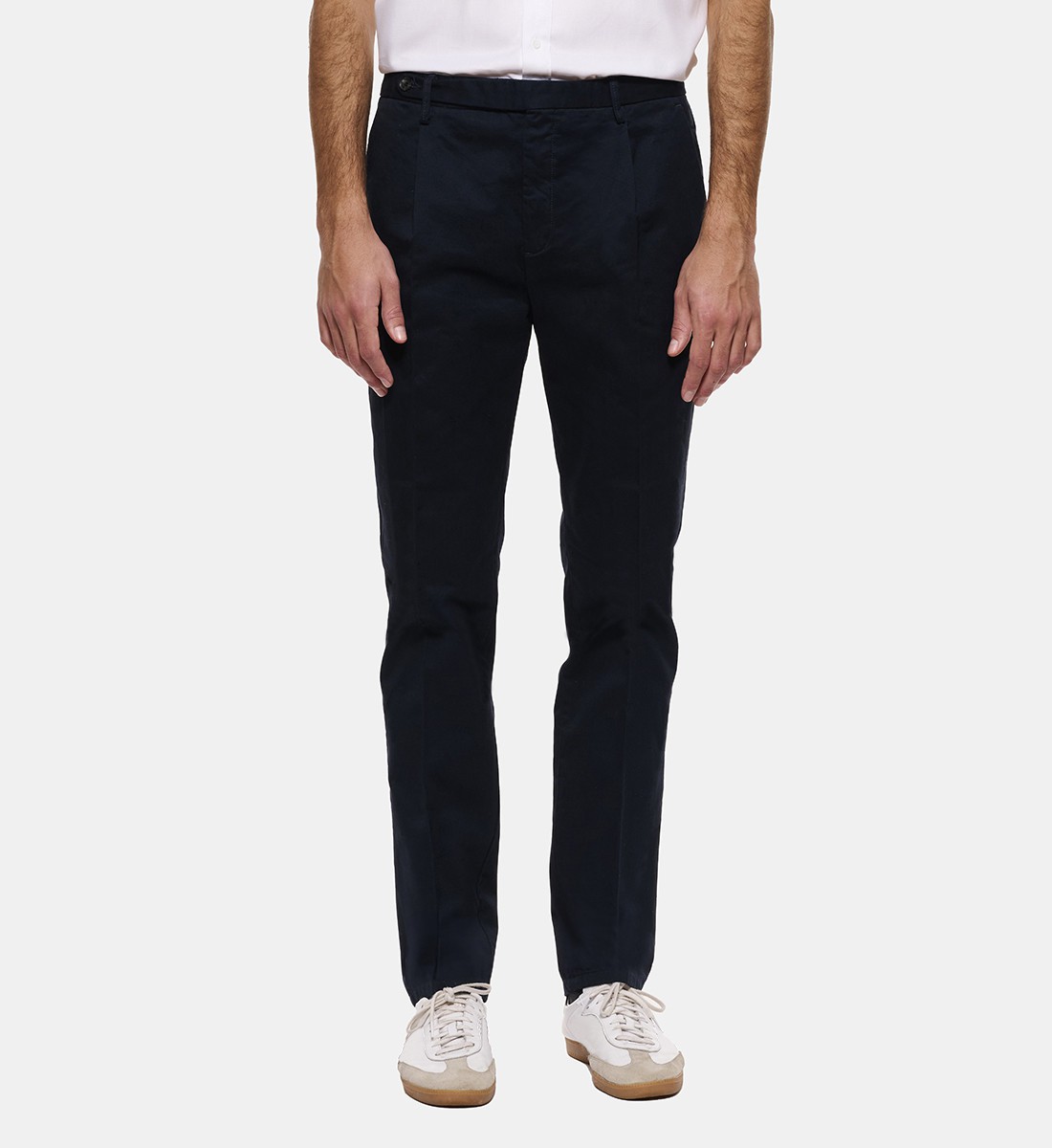 Pantalon en coton marine