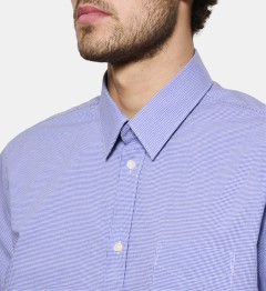 Chemise vichy ciel coupe droite manches courtes