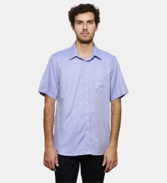 Chemise ciel coupe droite manches courtes