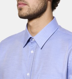 Chemise ciel coupe droite manches courtes