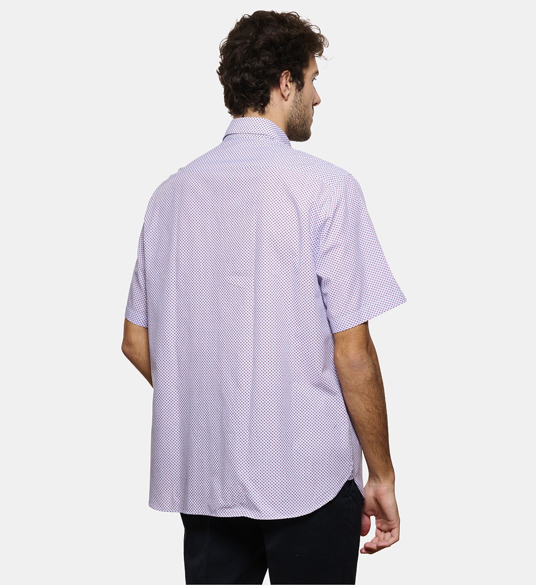 Chemise ciel coupe droite manches courtes