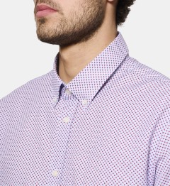 Chemise ciel coupe droite manches courtes