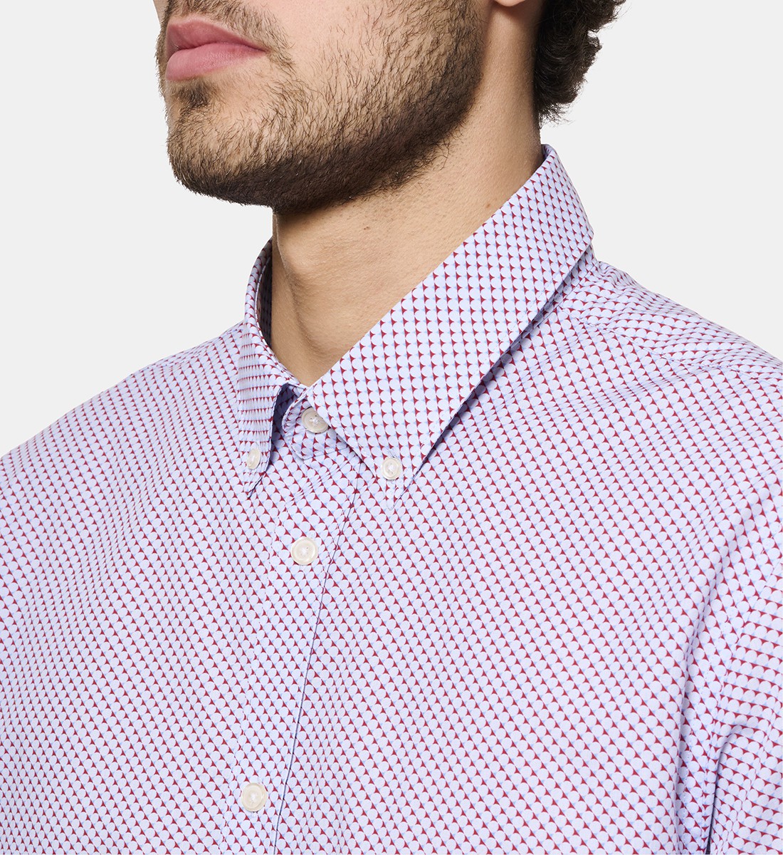 Chemise ciel coupe droite manches courtes