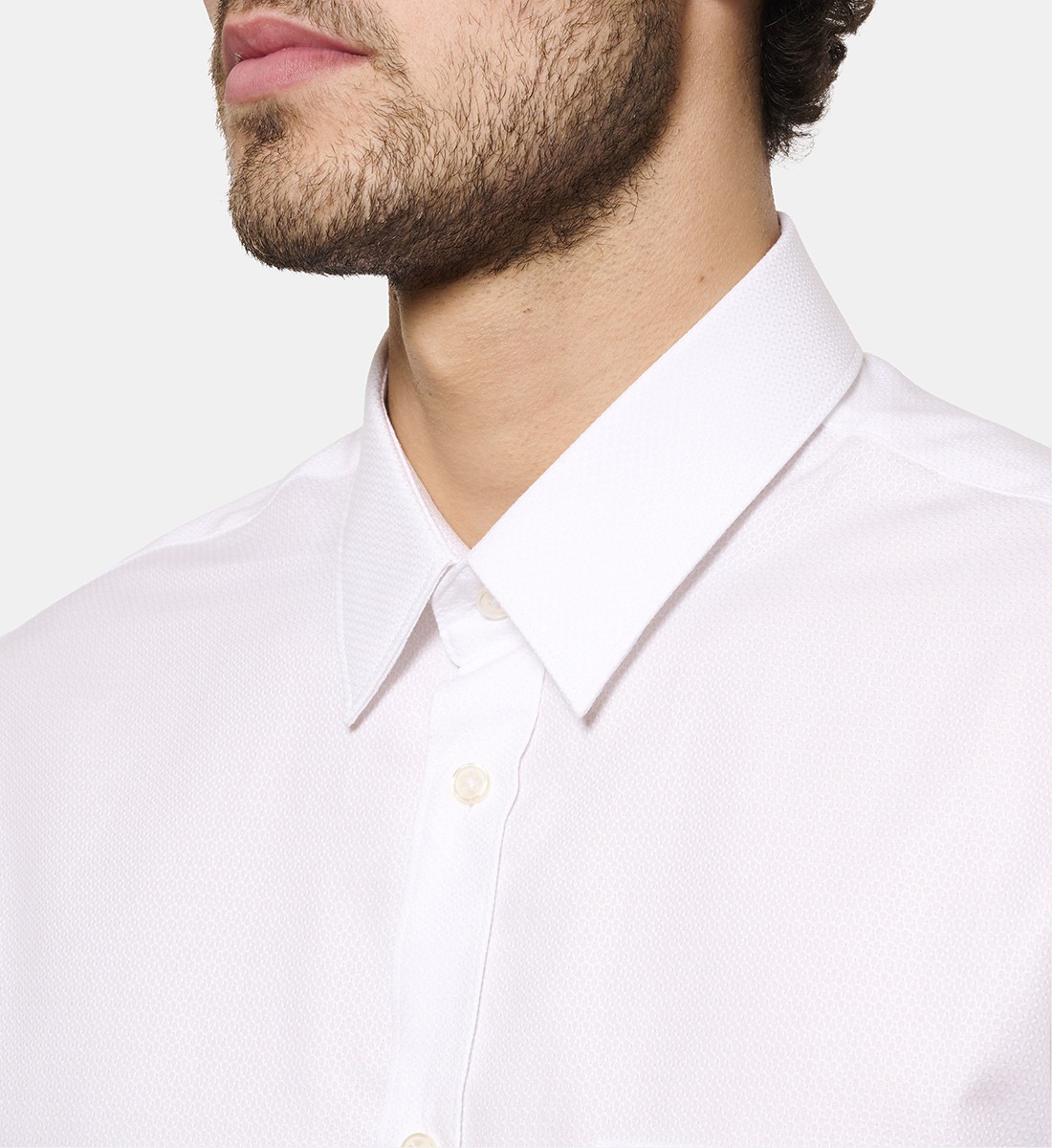 Chemise blanche coupe droite manches courtes
