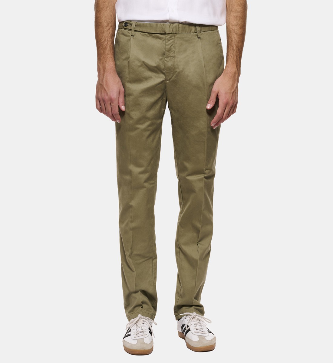 Pantalon en coton kaki