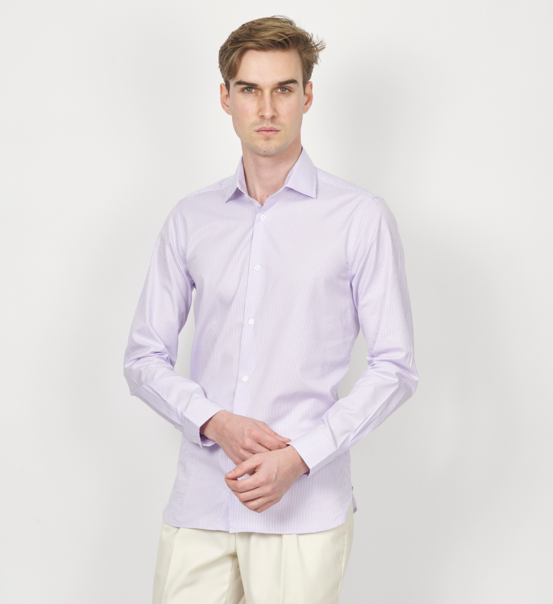 Chemise slim fit à rayures bâton PARME