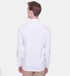 Chemise cintrée petit col BLANC