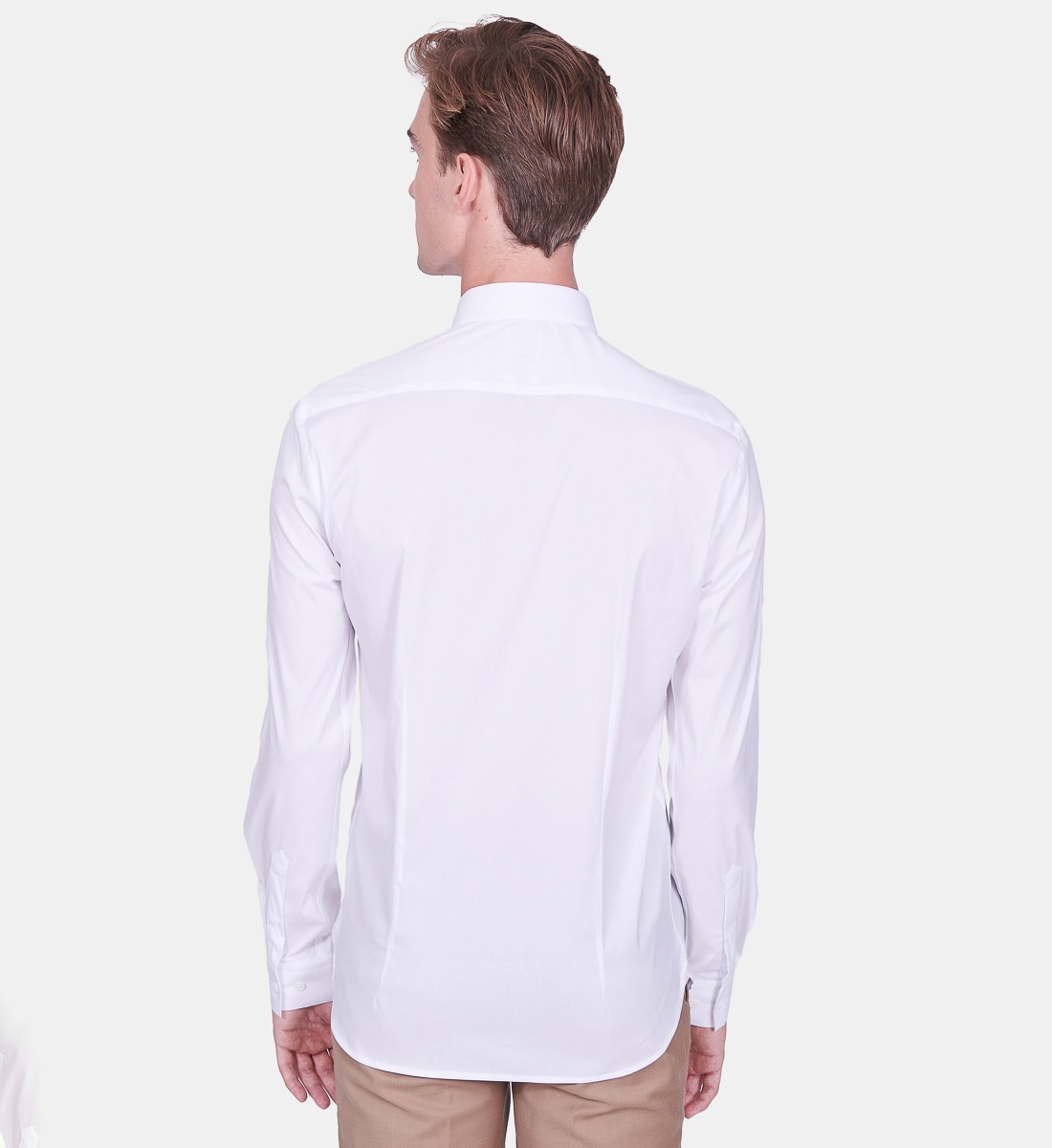Chemise cintrée petit col BLANC