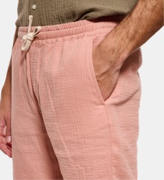 Bermuda gaze de coton rose
