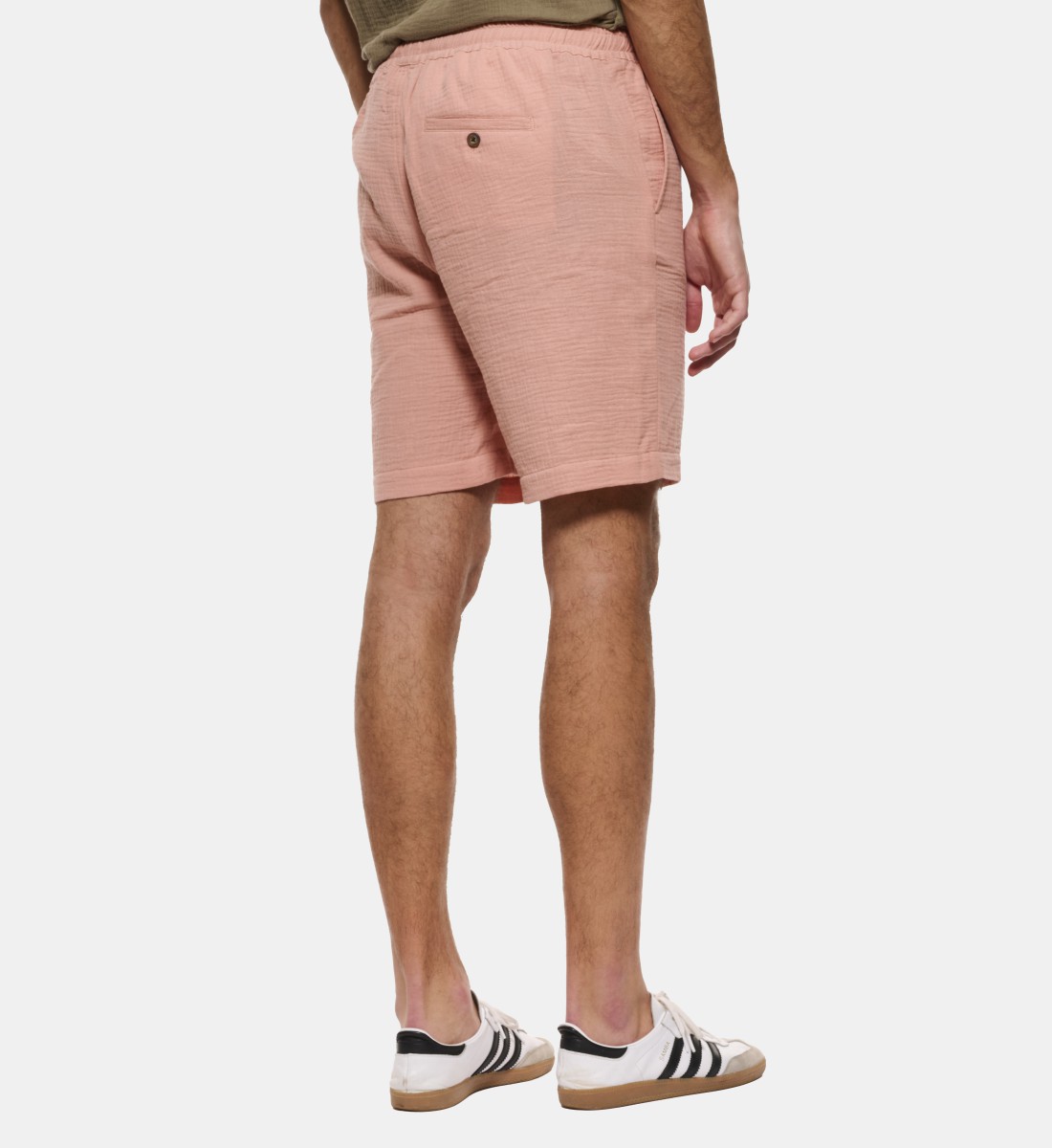 Bermuda gaze de coton rose