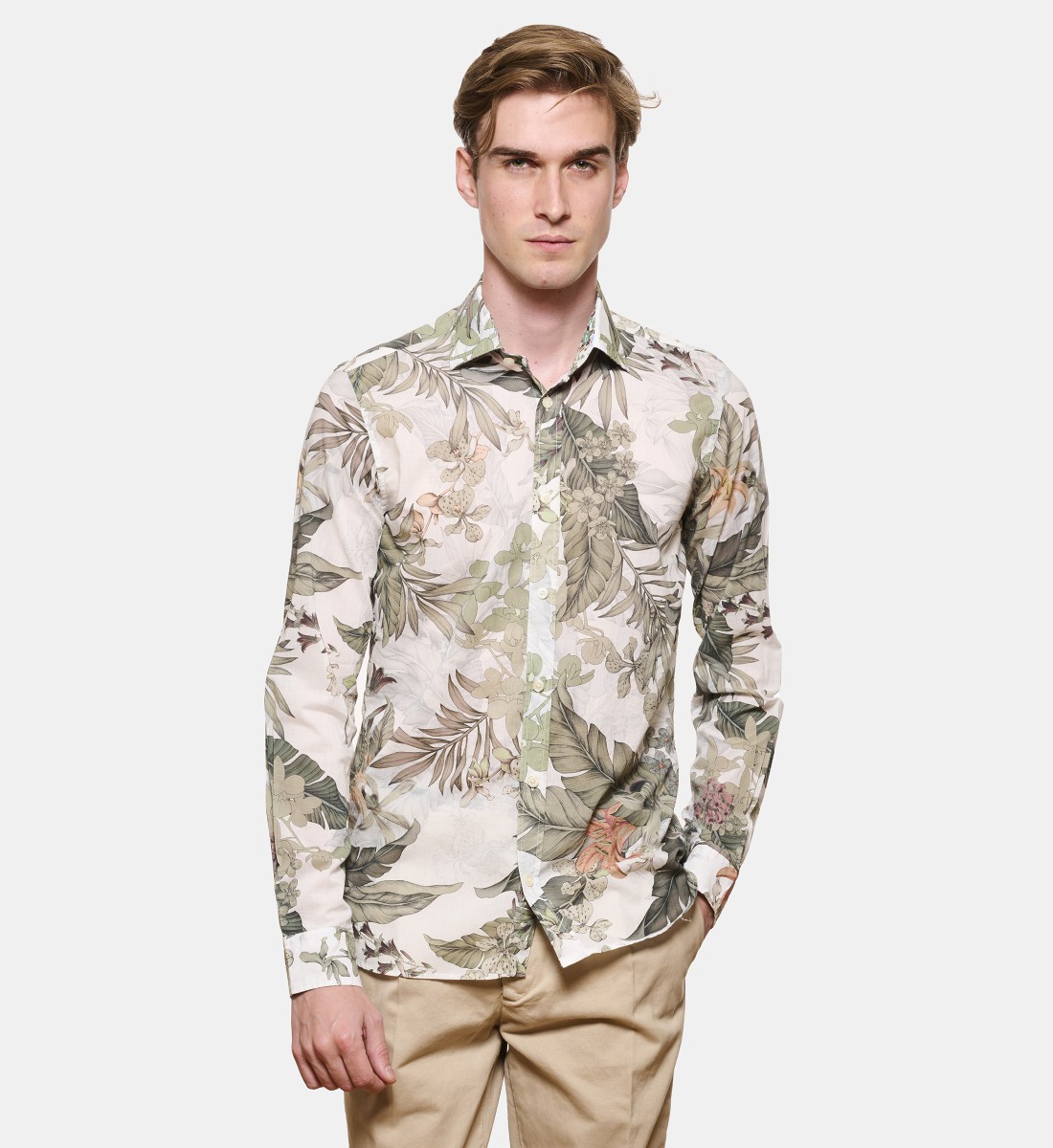 Chemise en voile de coton SUMMER PRINT coupe droite