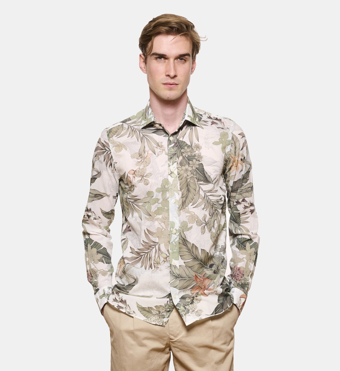 Chemise en voile de coton SUMMER PRINT coupe droite