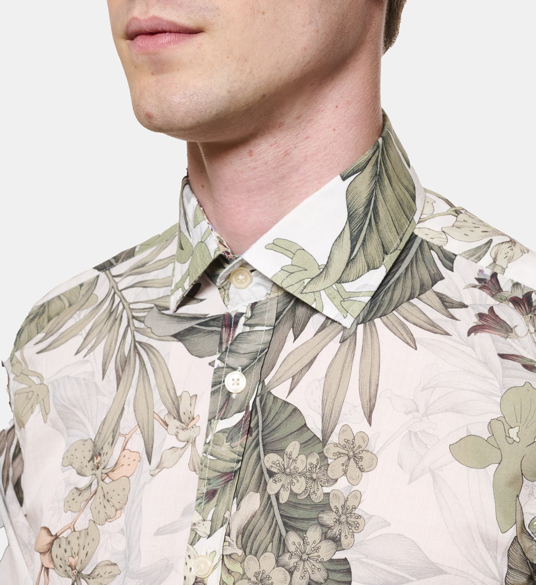 Chemise en voile de coton SUMMER PRINT coupe droite