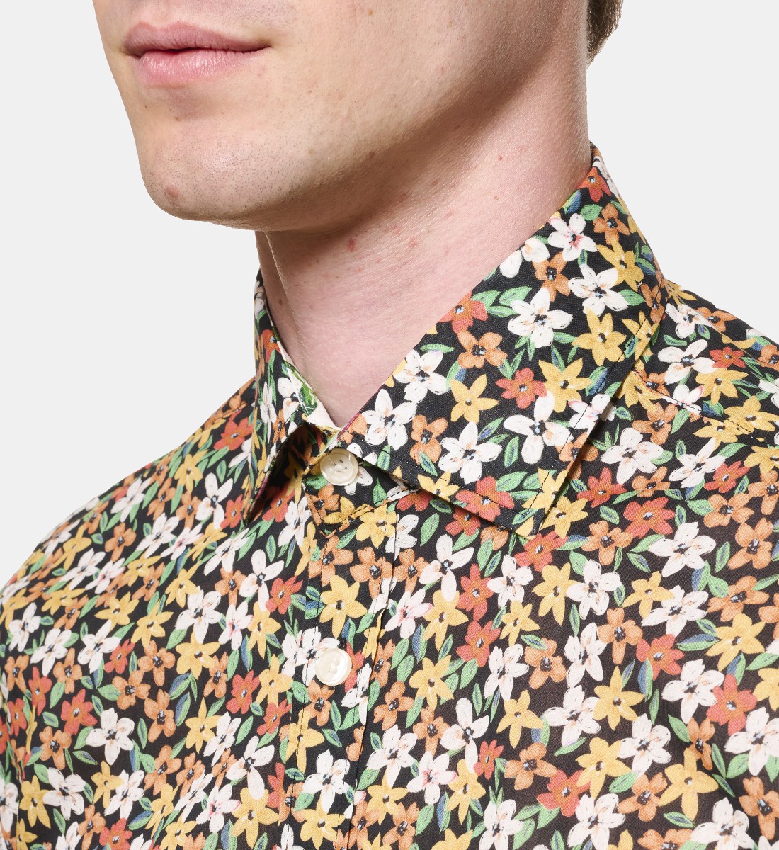 Chemise en voile de coton SUMMER PRINT coupe droite