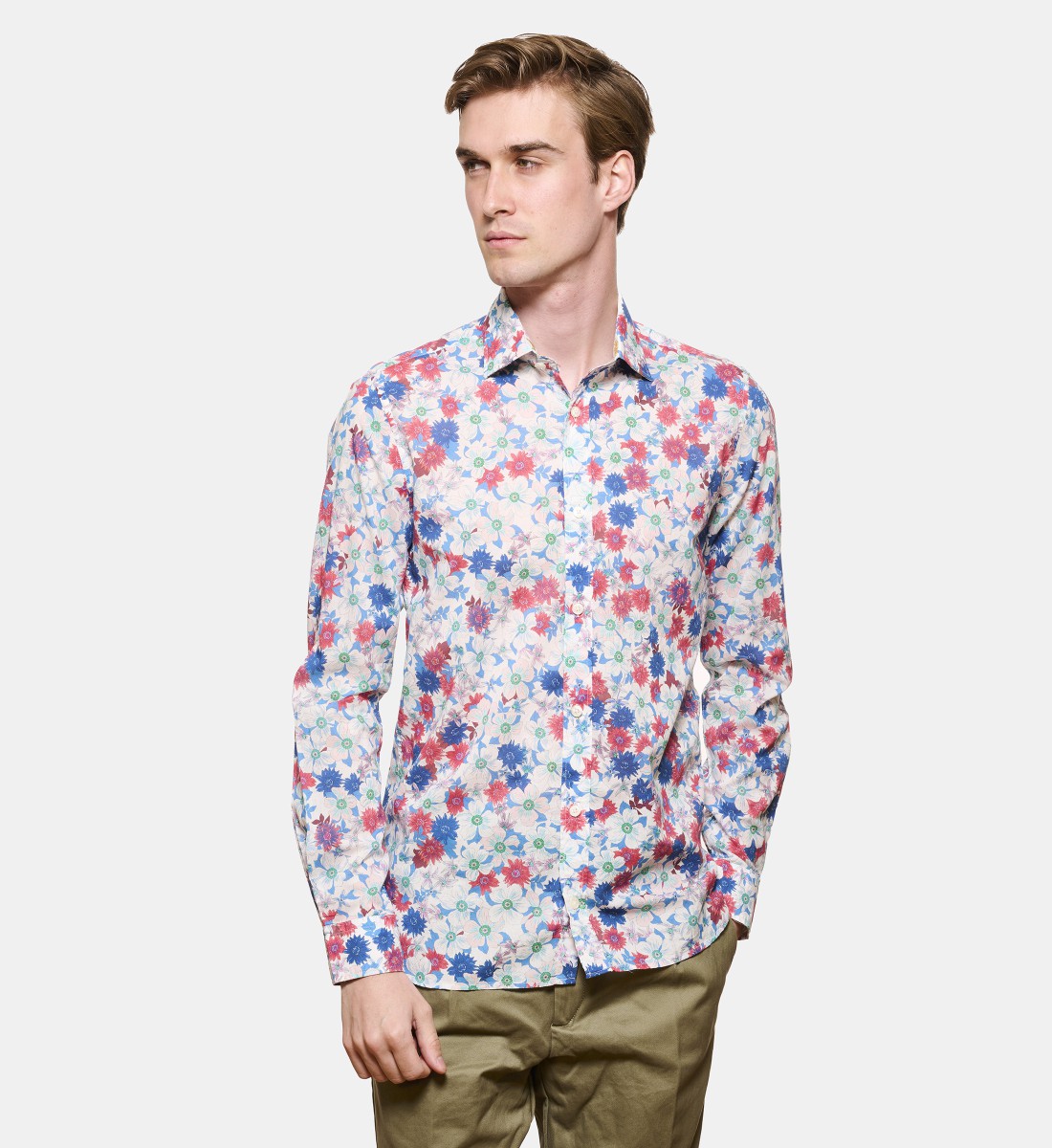 Chemise en voile de coton SUMMER PRINT coupe droite