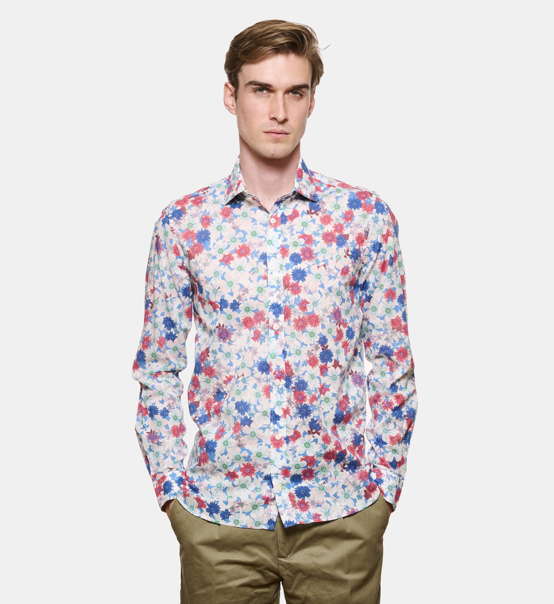 Chemise en voile de coton SUMMER PRINT coupe droite