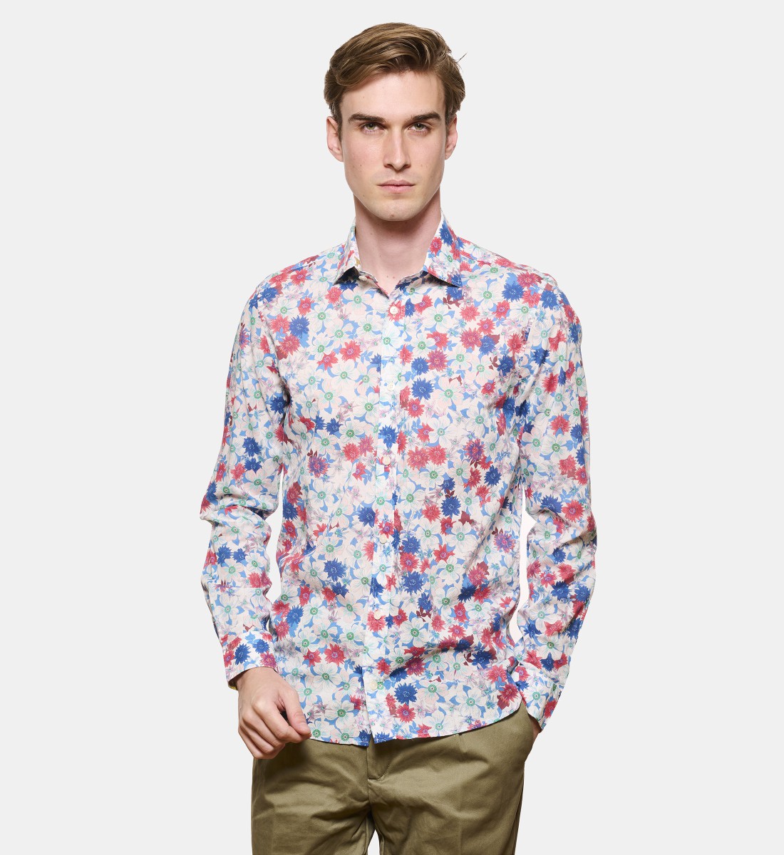 Chemise en voile de coton SUMMER PRINT coupe droite