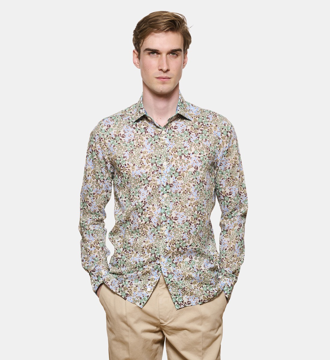Chemise voile de coton SUMMER PRINT coupe droite