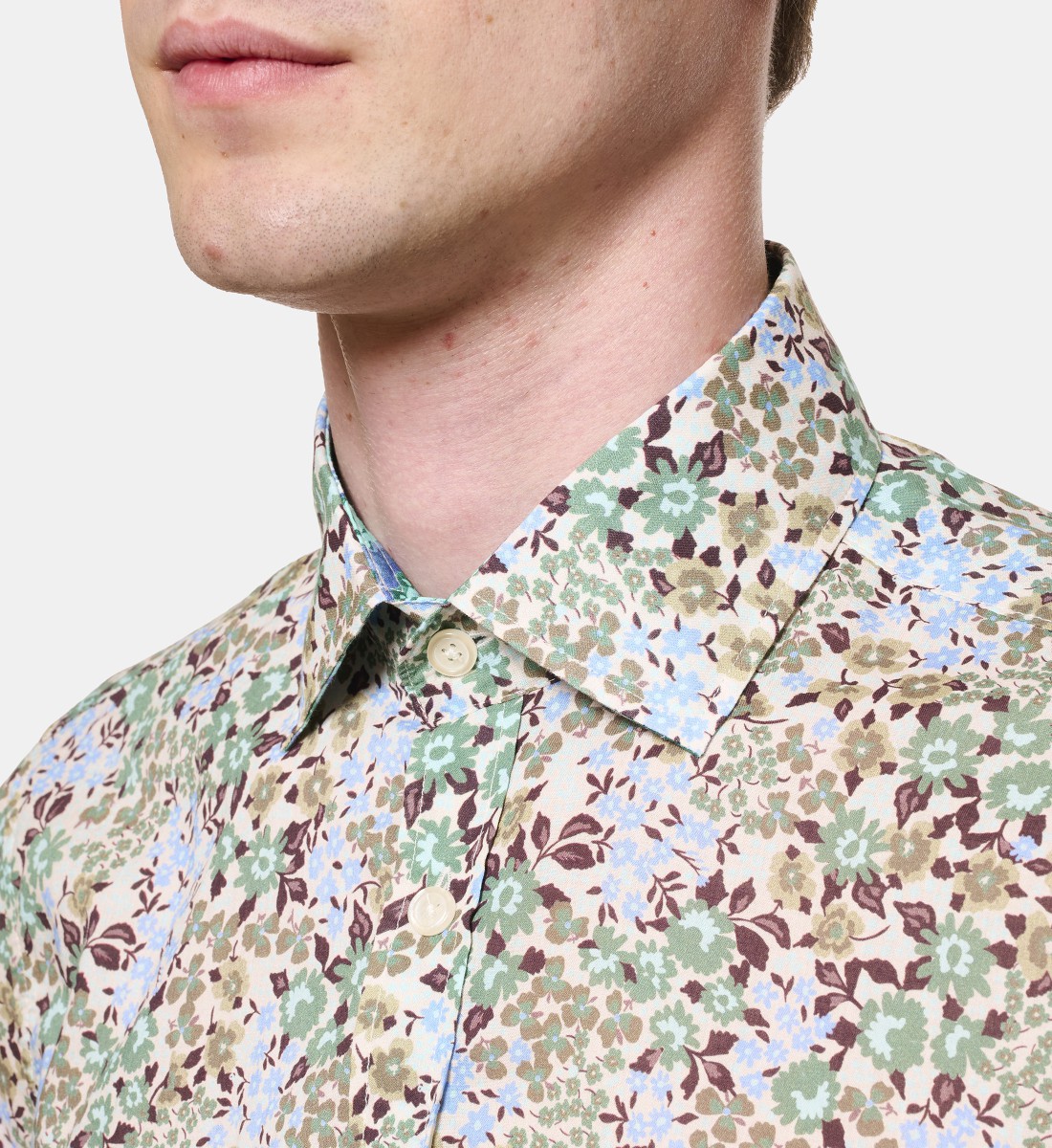 Chemise voile de coton SUMMER PRINT coupe droite