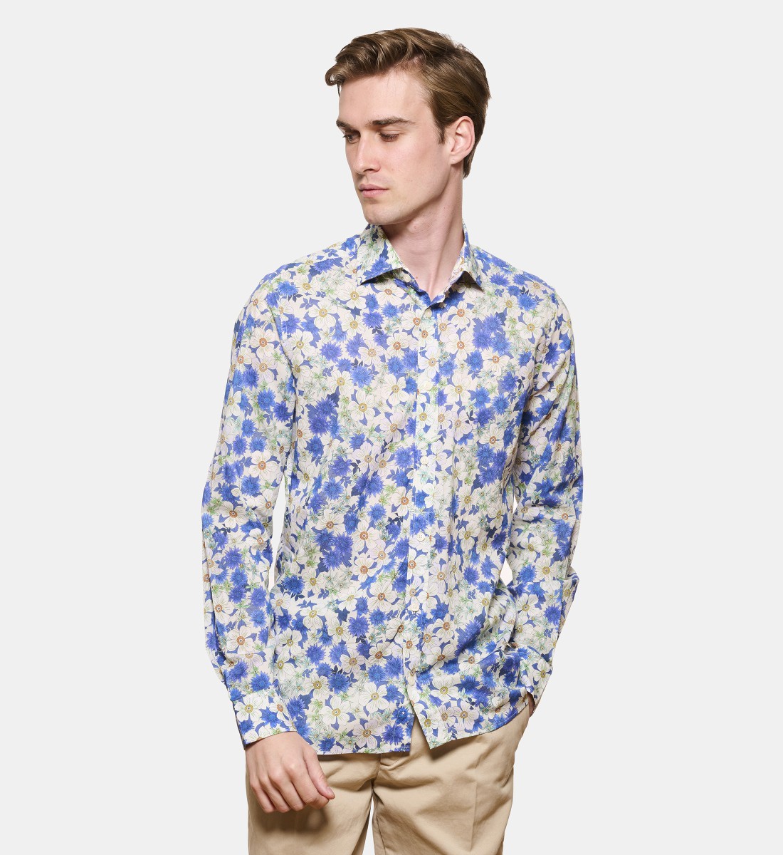 Chemise volie de coton SUMMER PRINT coupe droite