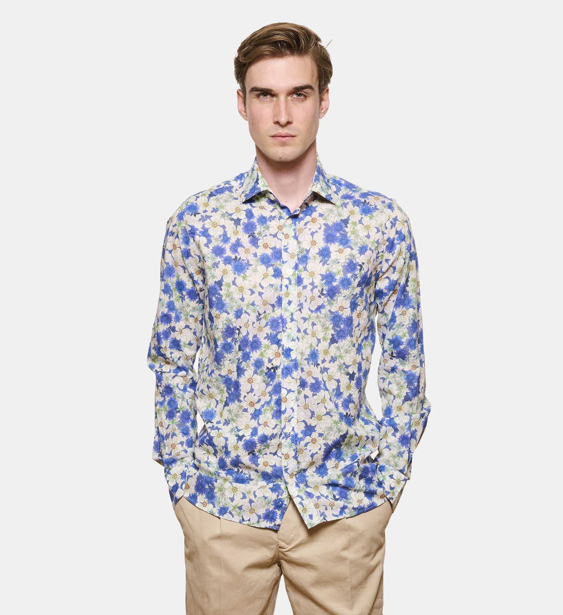 Chemise volie de coton SUMMER PRINT coupe droite
