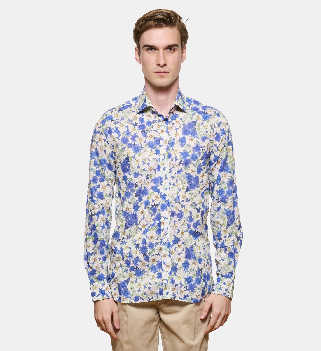 Chemise volie de coton SUMMER PRINT coupe droite