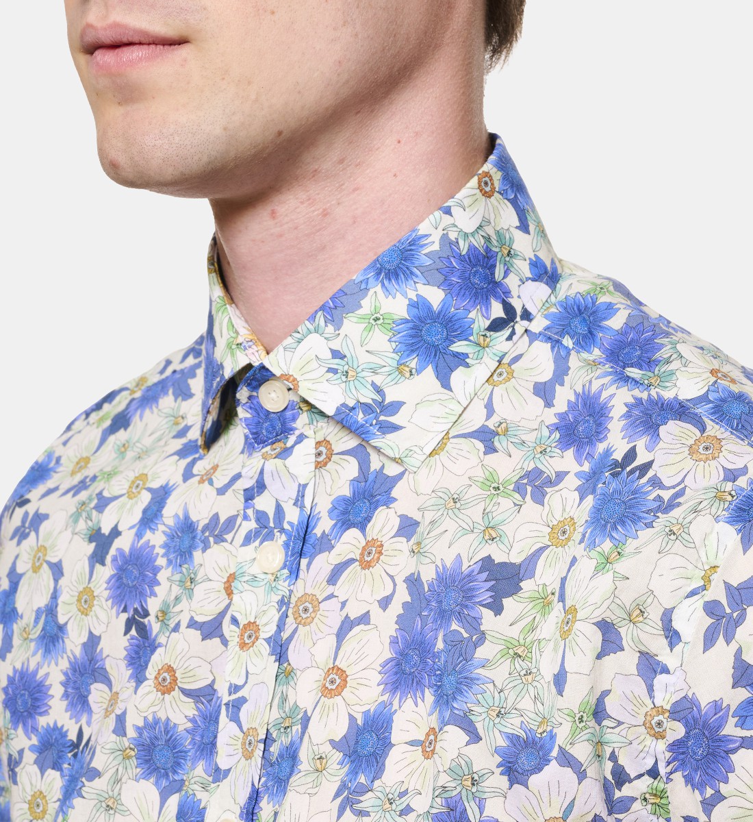 Chemise volie de coton SUMMER PRINT coupe droite