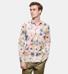 Chemise volie de coton SUMMER PRINT coupe droite