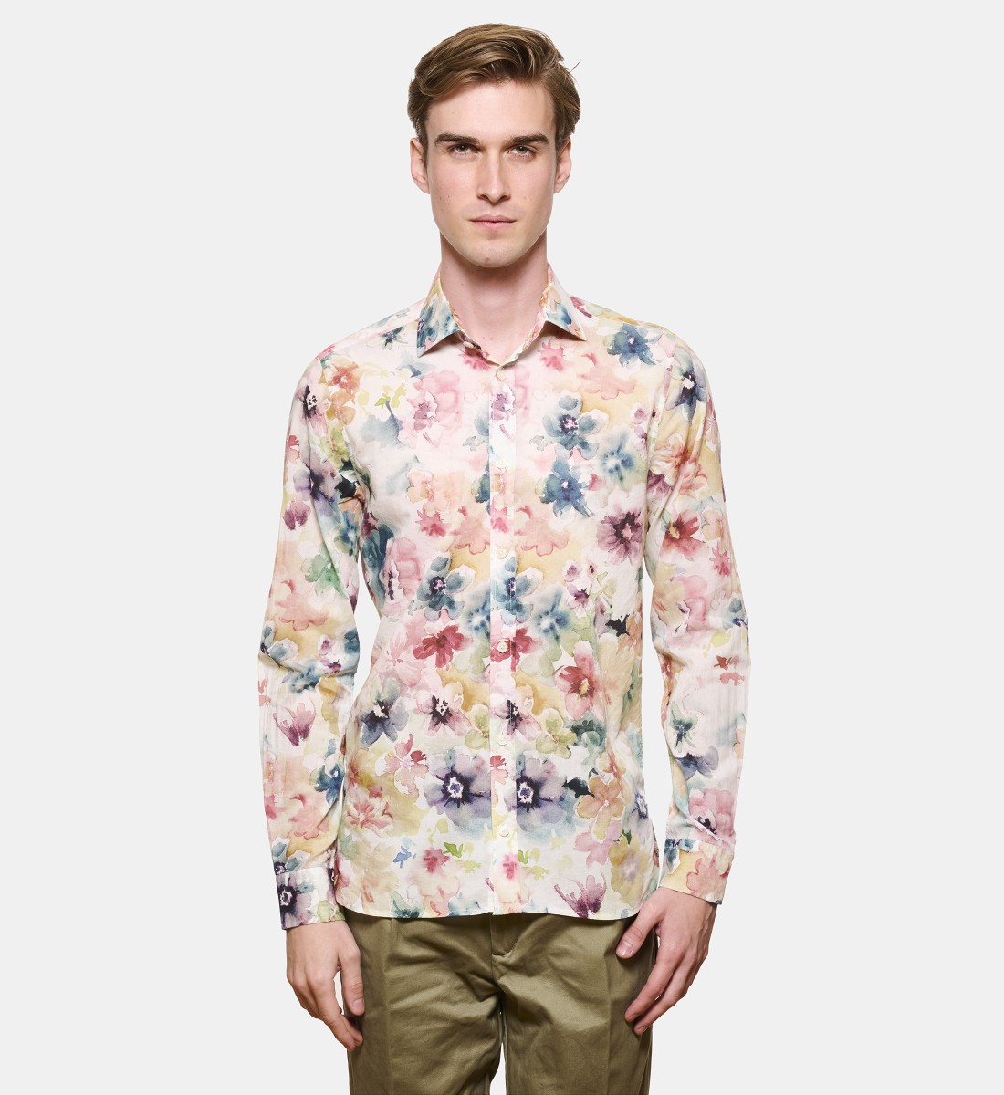 Chemise volie de coton SUMMER PRINT coupe droite