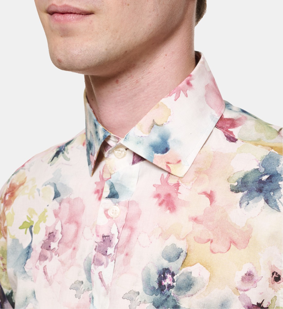 Chemise volie de coton SUMMER PRINT coupe droite