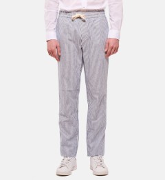 Pantalon coton lin taille élastique